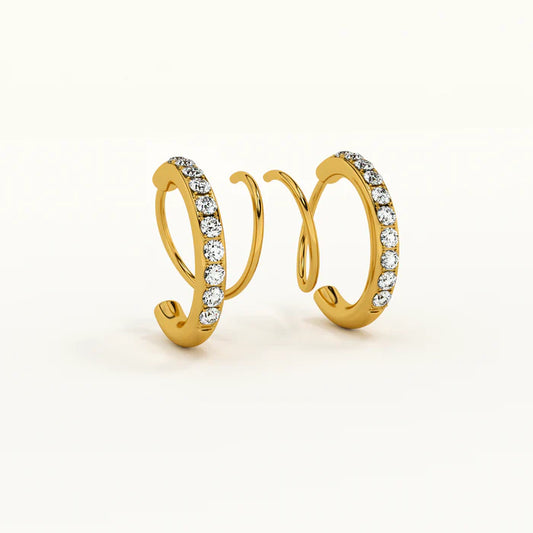 Gold Pearl Bow Stud Earrings Delicate Ribbon Design LE10173