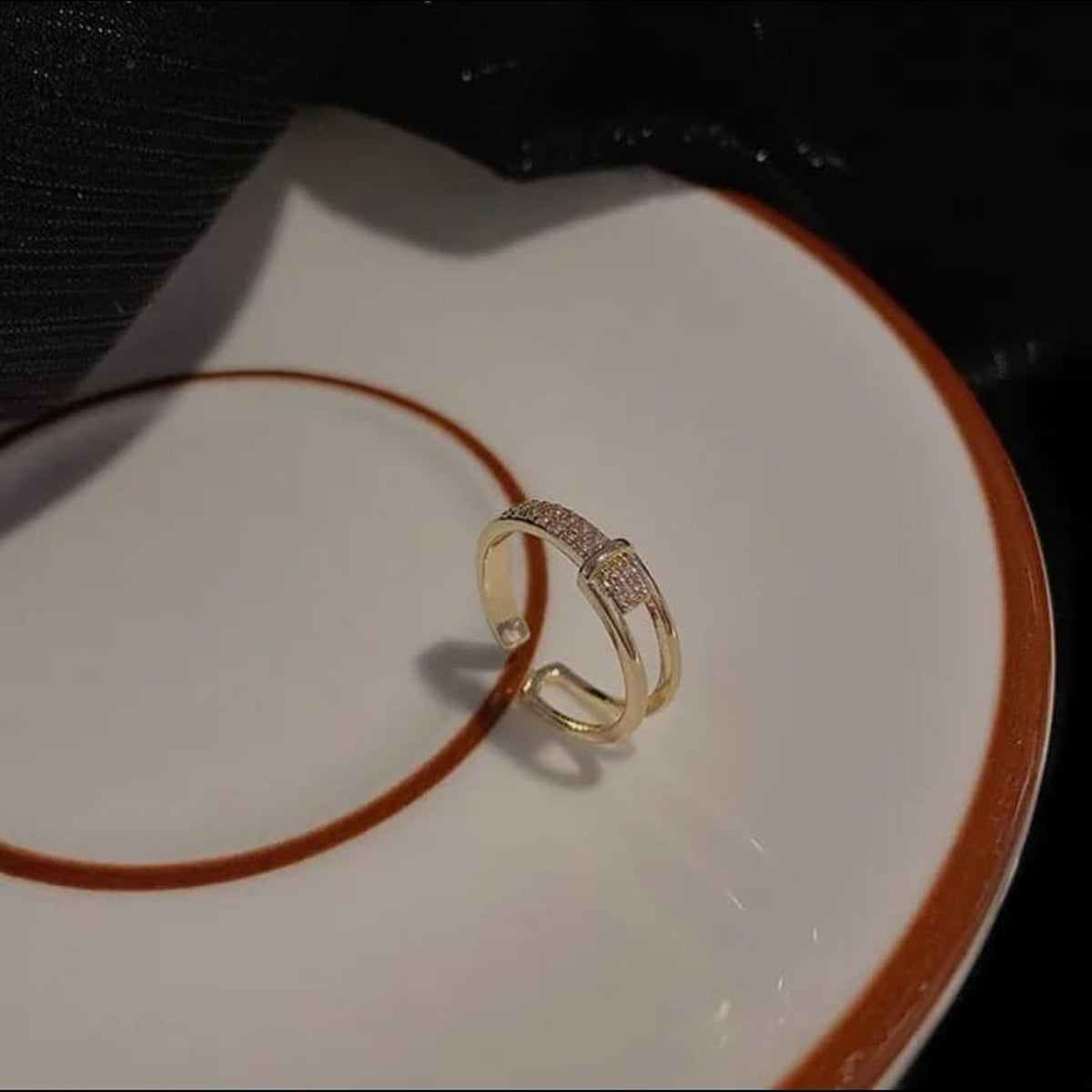 Adjustable Gold Open Ring LR10120
