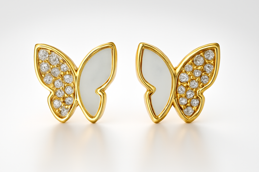 Butterfly Gold Stud Earrings LE10171