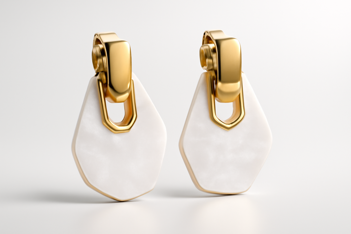 Geometric Gold Drop Earrings LE10166