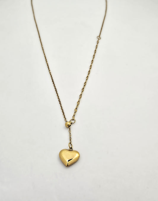 Gold Heart Pendant Necklace | Minimalist Romantic Women’s Jewelry LN10215