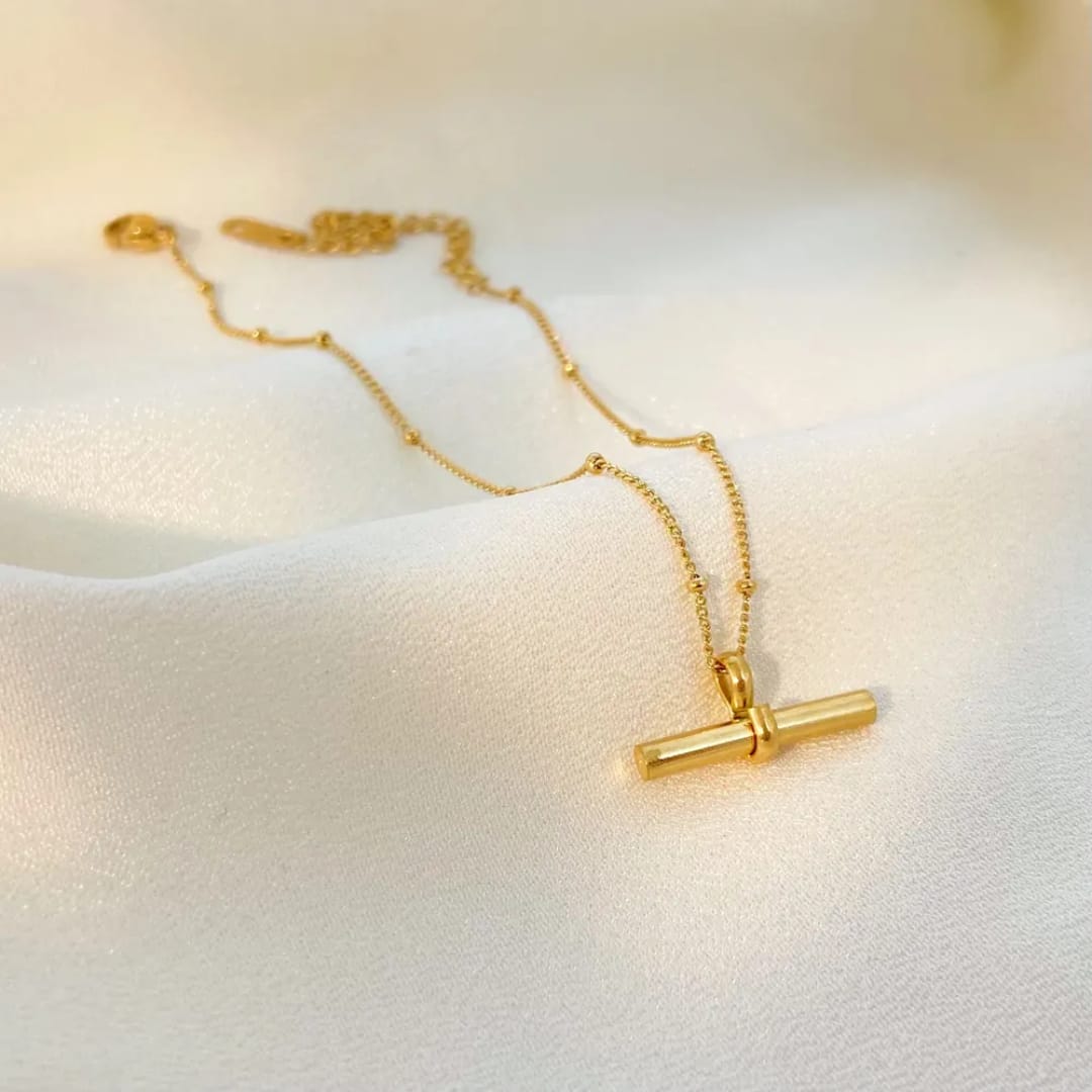 Minimalist Gold Bar Anklet – Elegant Dainty Chain Jewelry for Women  LA10101
