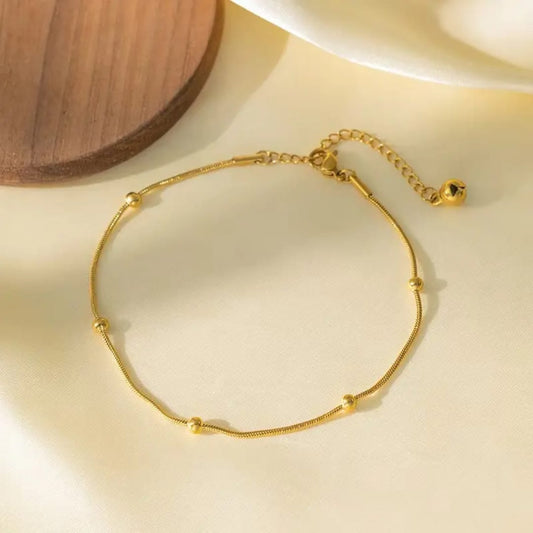 Gold Bar Minimalist Chain anklet – Modern Dainty Jewelry LA10106