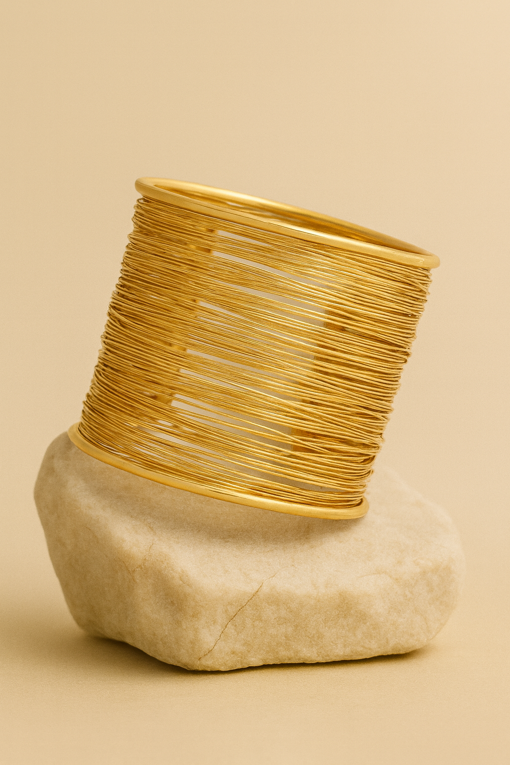 Gold Extra‑Wide Multi‑Strand Cuff Bracelet – Statement LB10122