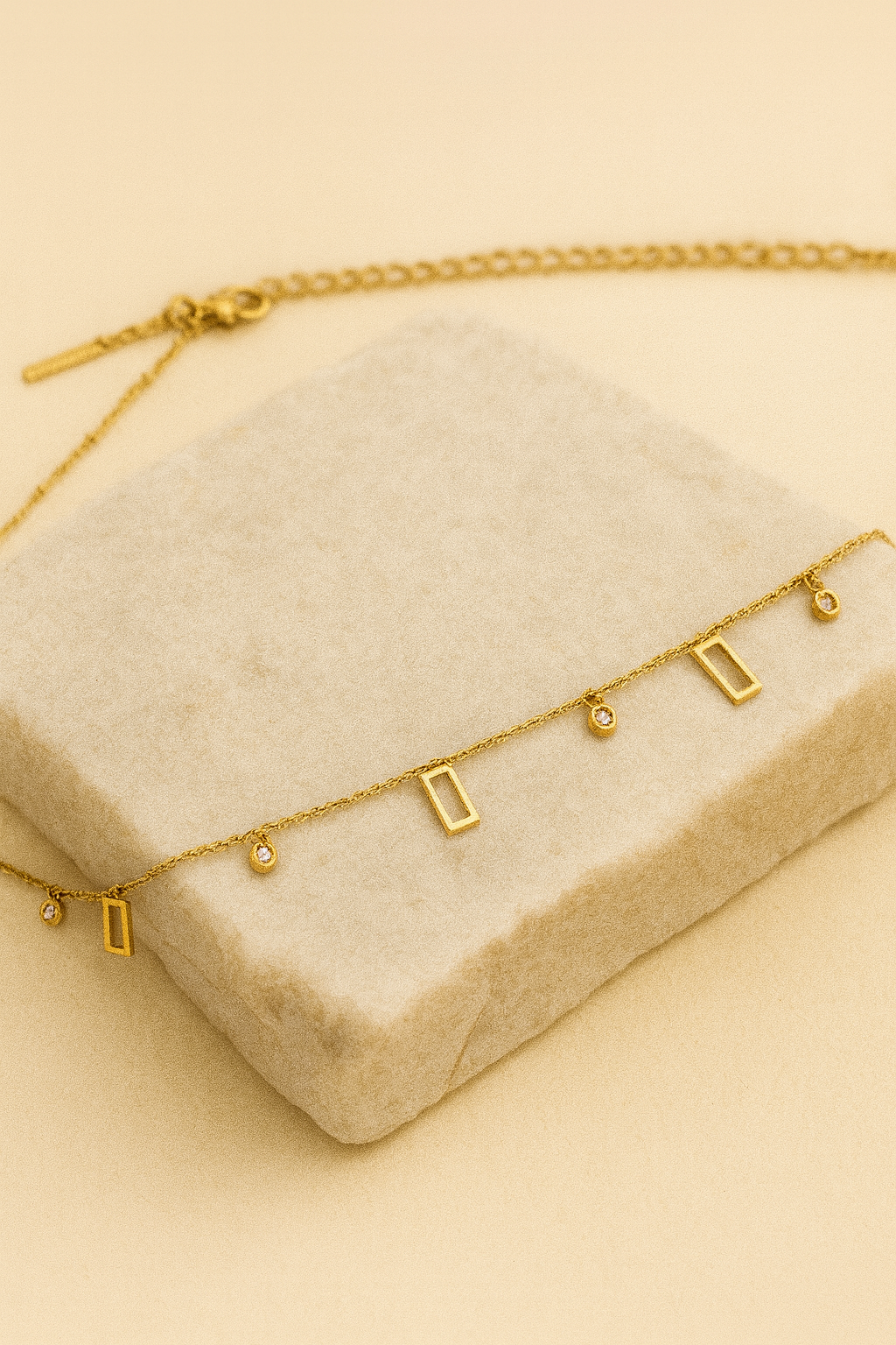 Gold Geometric Belly Chain – Minimalist Modern Waist Jewelry LBC10101