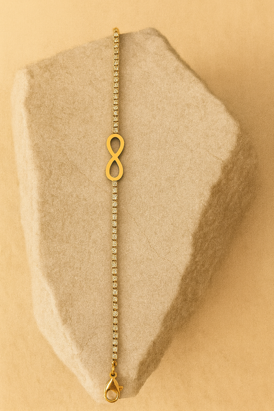 Gold Infinity Symbol Bracelet – Elegant Women’s Jewelry for Everyday Wear LB10090