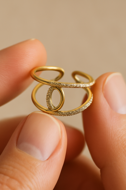 Gold Linked Infinity Ring LR10106