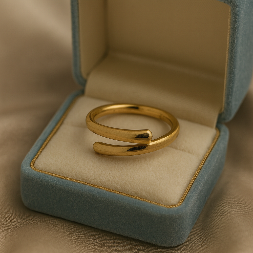 Gold Minimalist Open Wrap Ring LR10122