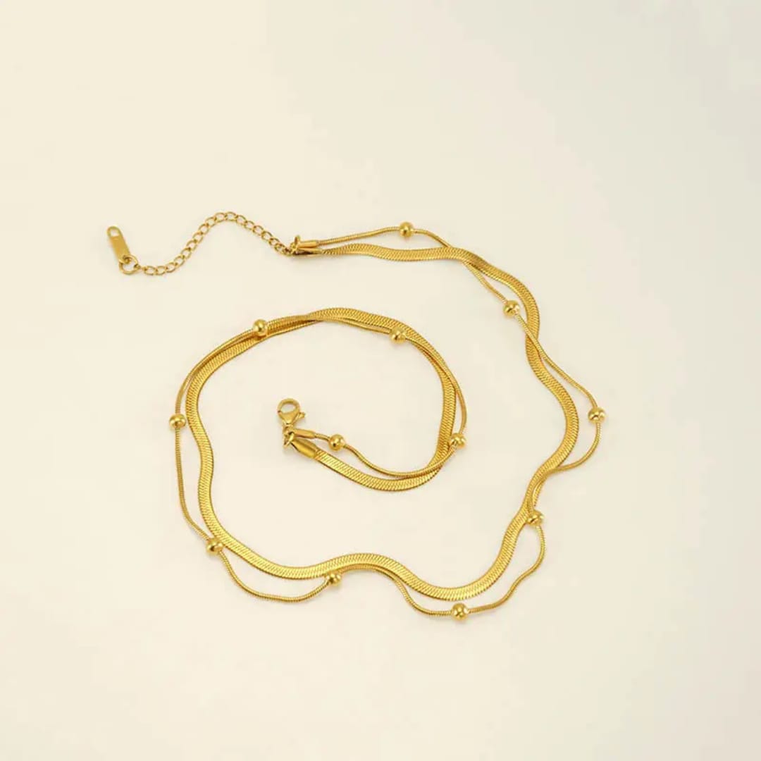 Gold Multi-Strand Ball Bead Bracelet LB10107