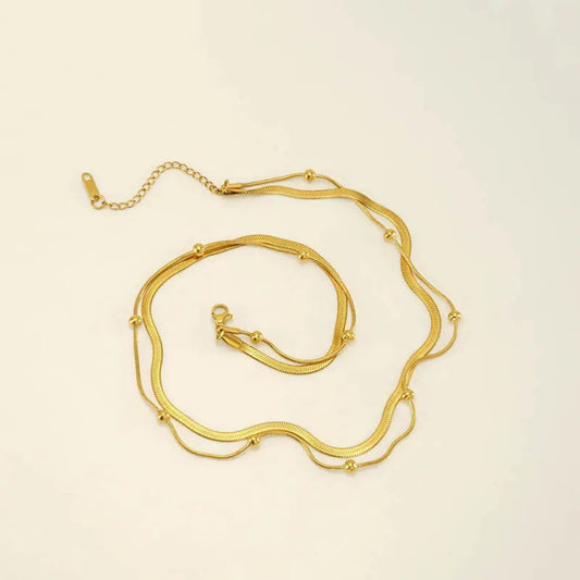 Gold Multi-Strand Ball Bead Bracelet LB10107