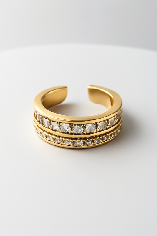 Gold Stacking Cuff Ring LR10110