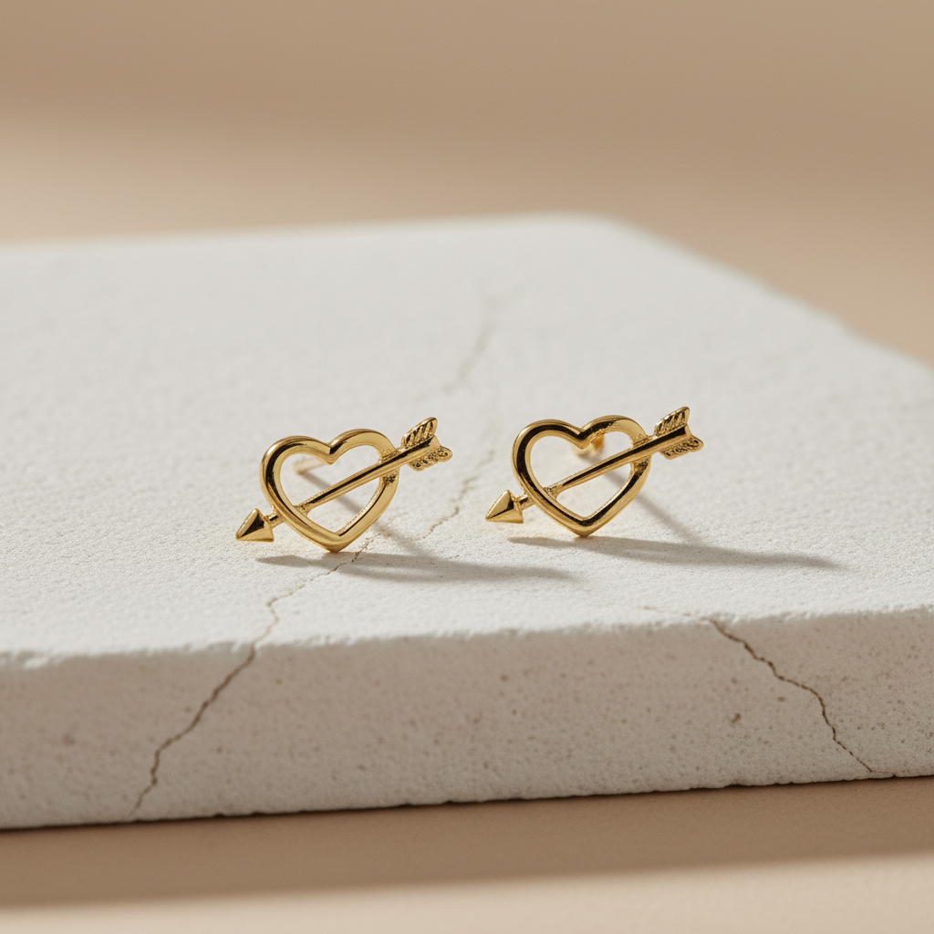 Lunavia 6-Pair Minimal Gold Stud Earring Set – Elegant Daily Wear Collection LE10329