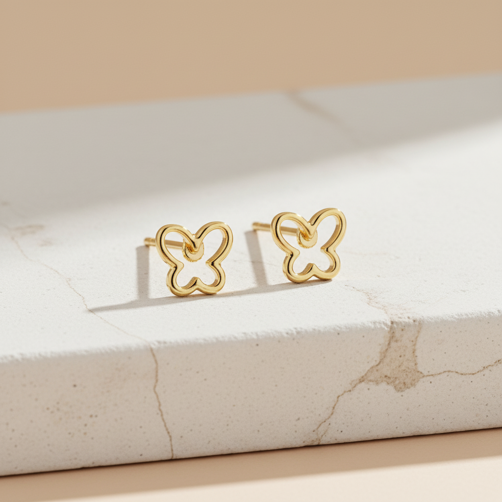 Lunavia 6-Pair Gold Stud Earring Set – Elegant Daily Wear Collection for Women LE10331