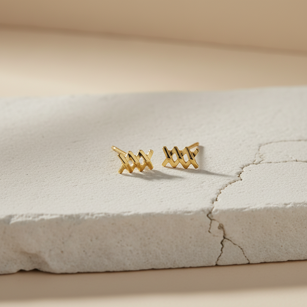 Lunavia 6-Pair Gold Plated Stud Earring Set – Elegant Daily Wear Collection for Women LE10332