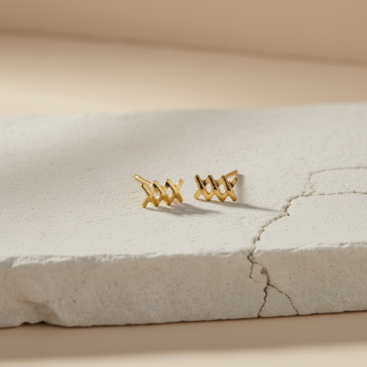 Lunavia 6-Pair Gold Plated Stud Earring Set – Elegant Daily Wear Collection for Women LE10332