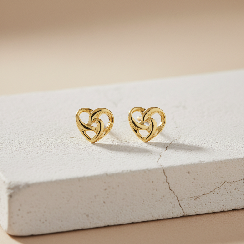 Lunavia 6-Pair Gold Stud Earring Set – Stylish Everyday Wear Jewelry for Women LE10333