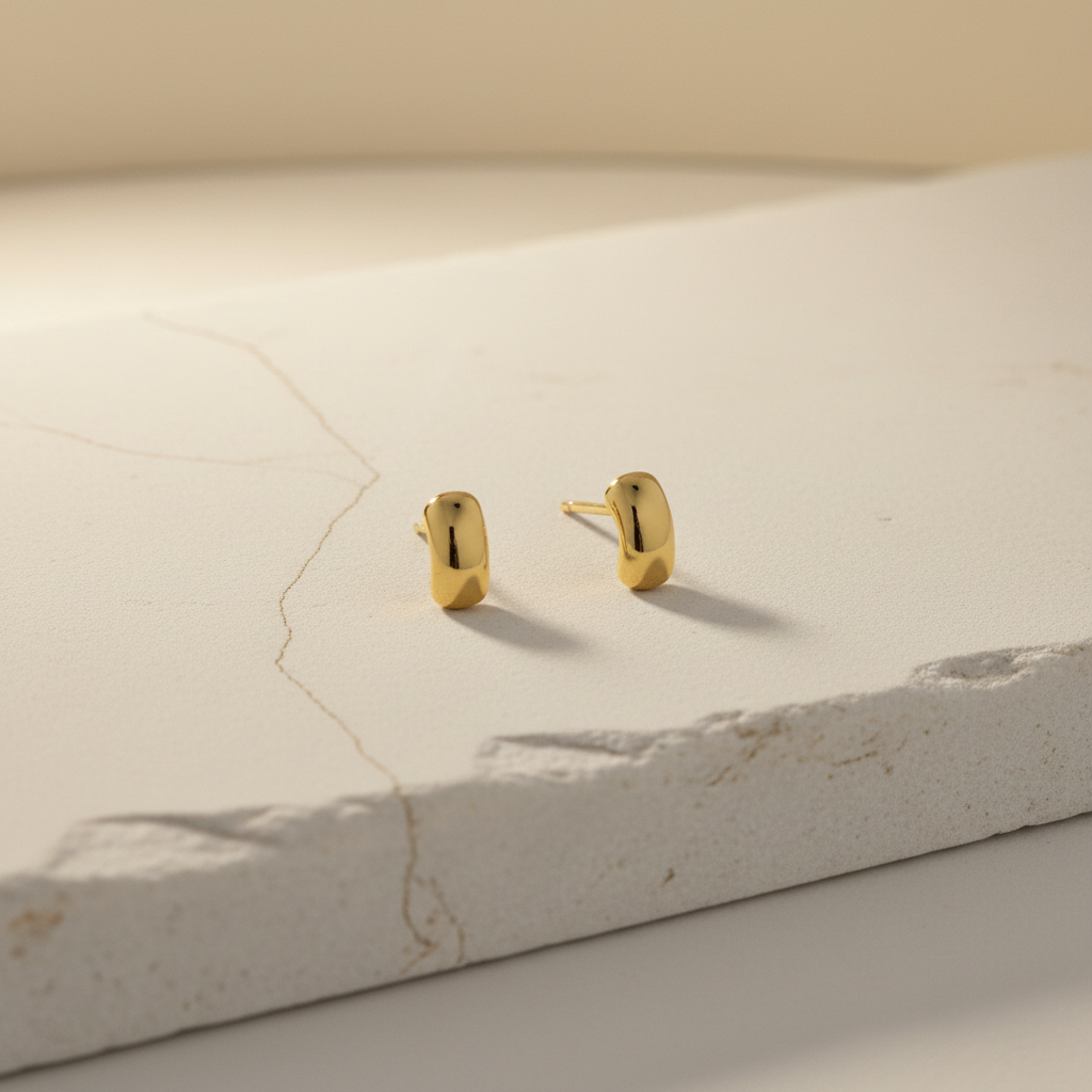 Lunavia 6-Pair Gold Plated Stud Earring Set – Minimalist Everyday Earrings for Women LE10334