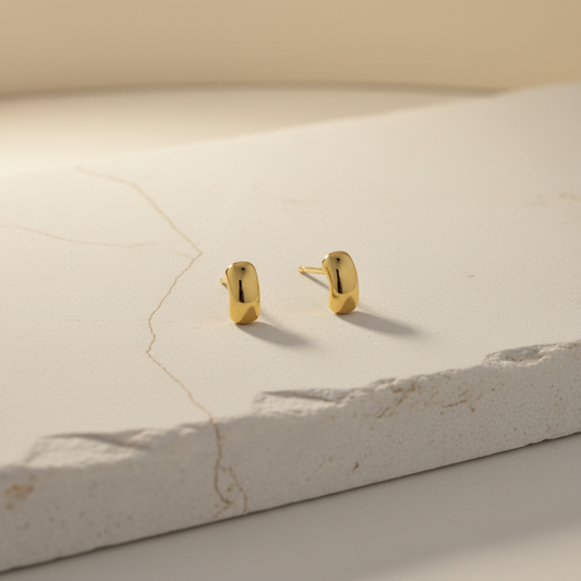 Lunavia 6-Pair Gold Plated Stud Earring Set – Minimalist Everyday Earrings for Women LE10334