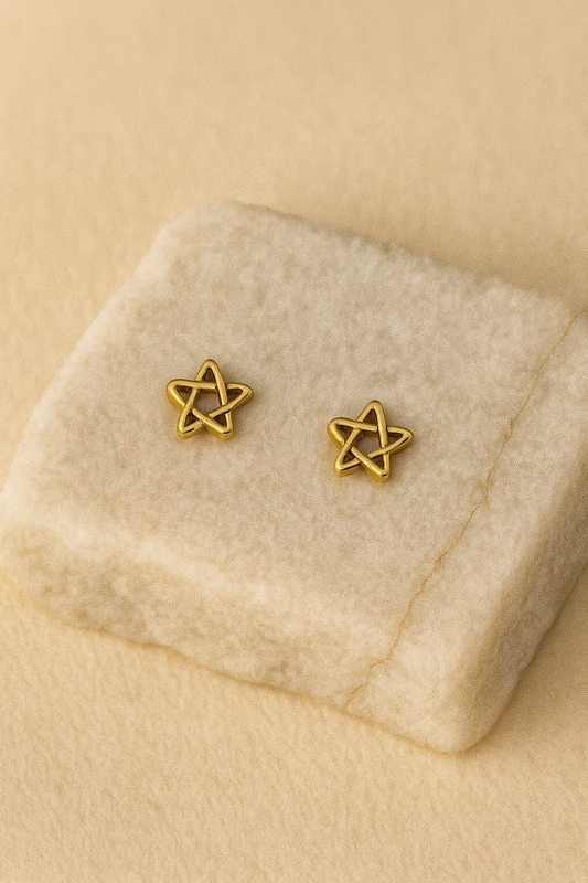 Lunavia 6-Pair Gold Stud Earring Set – Elegant Minimalist Earrings for Everyday Wear LE10336