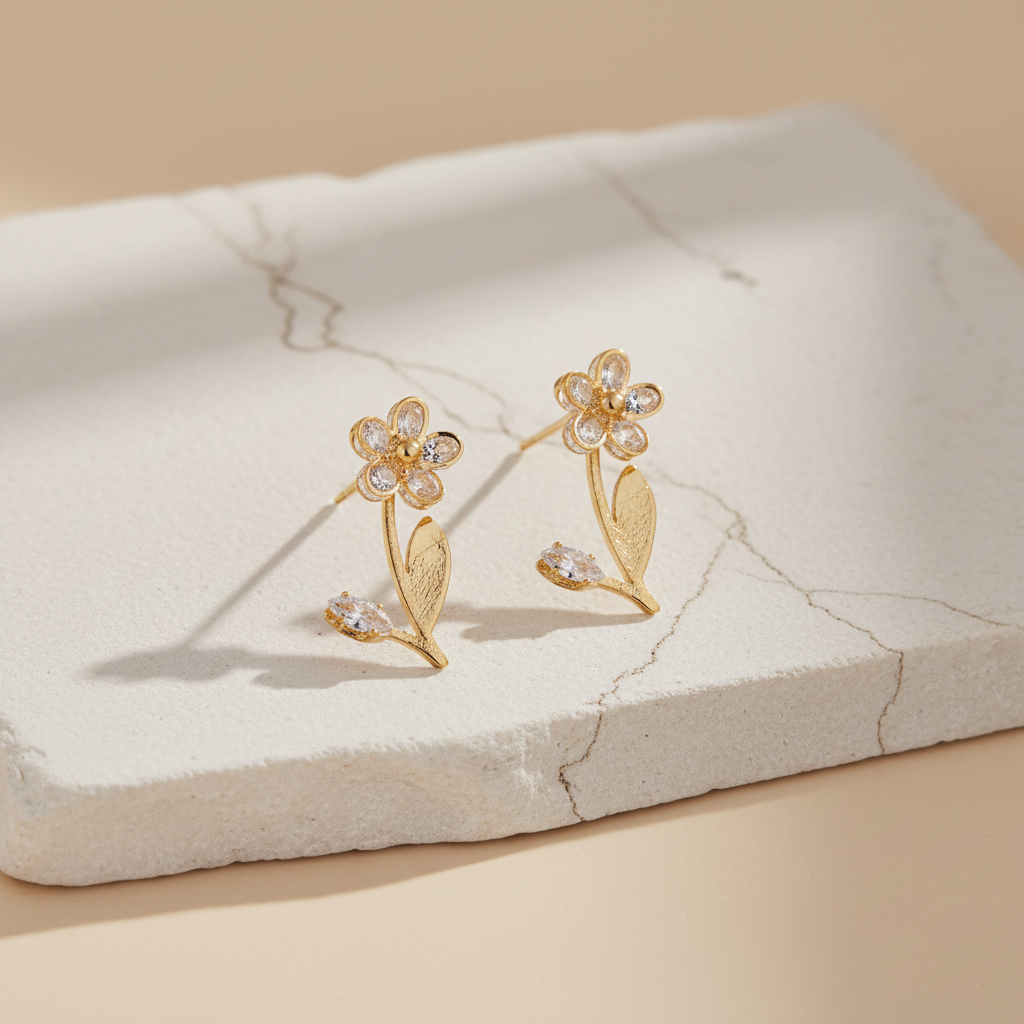 6-Pair Gold & Pearl Weekly Stud Earring Set – Elegant Minimal Design for Everyday Style LE10339