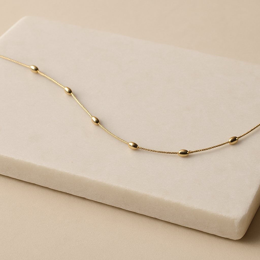 Minimalist Gold Beaded Waist Chain – Dainty Body Jewelry for Women LW10102