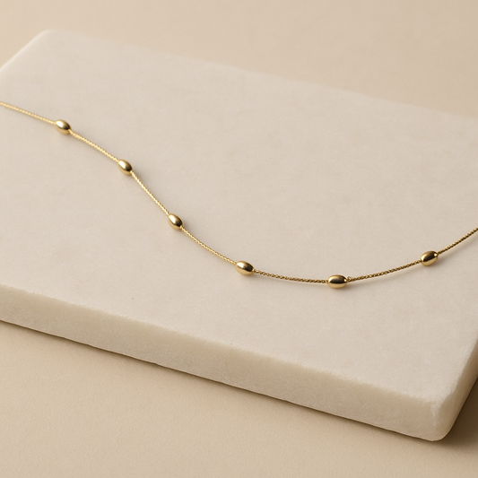 Minimalist Gold Beaded Waist Chain – Dainty Body Jewelry for Women LW10102