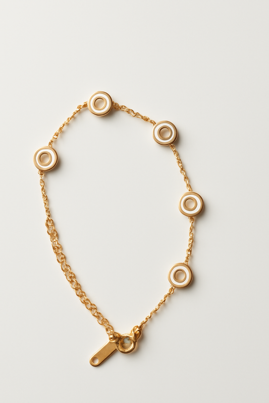 Minimalist Gold Circle Bracelet , Modern Geometric Jewelry LB10102