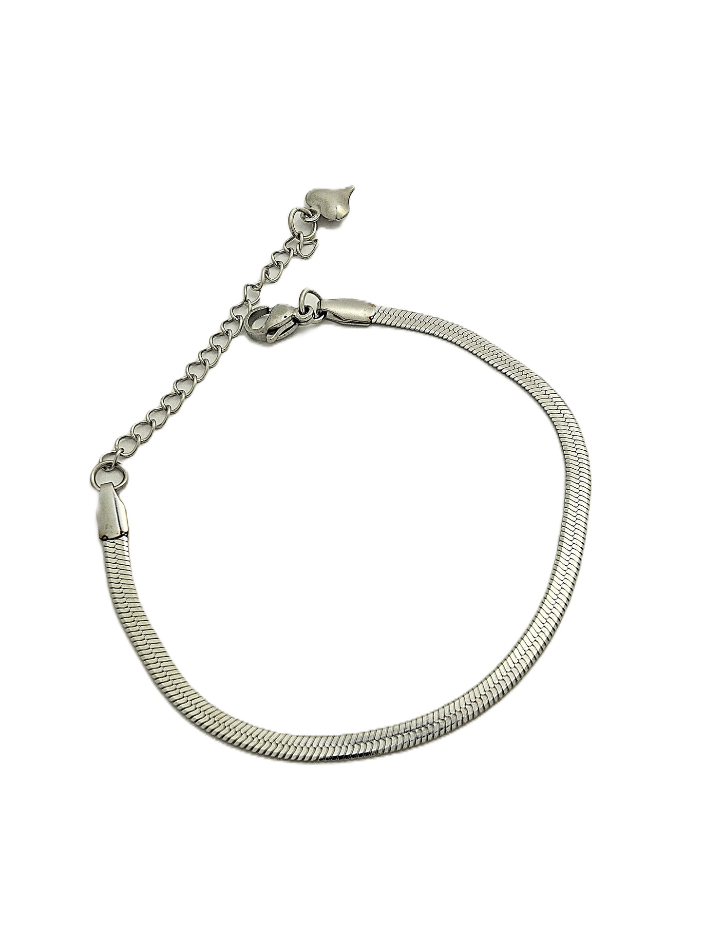 Minimalist Silver Heart Charm Bracelet | Adjustable Women’s Jewelry LB10124