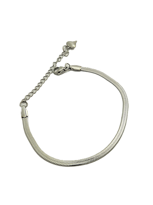 Minimalist Silver Heart Charm Bracelet | Adjustable Women’s Jewelry LB10124