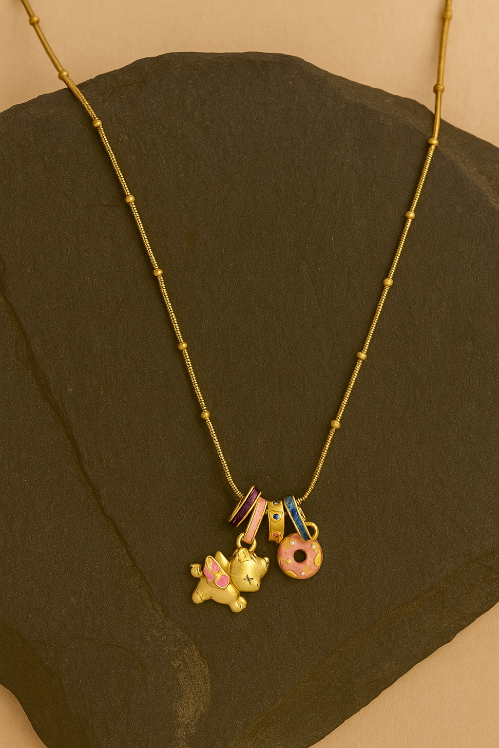 Unicorn & Donut Kids’ Charm Necklace LN10279