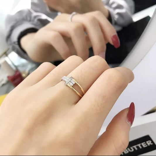 Adjustable Gold Open Ring LR10120