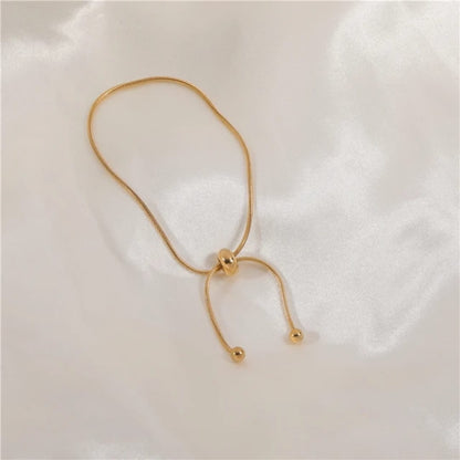 Adjustable Gold Cord Anklet LA10108