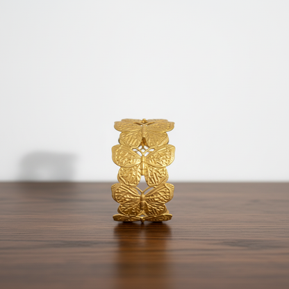 Butterfly Gold Cuff Bracelet – Nature-Inspired Statement Bangle LB10191