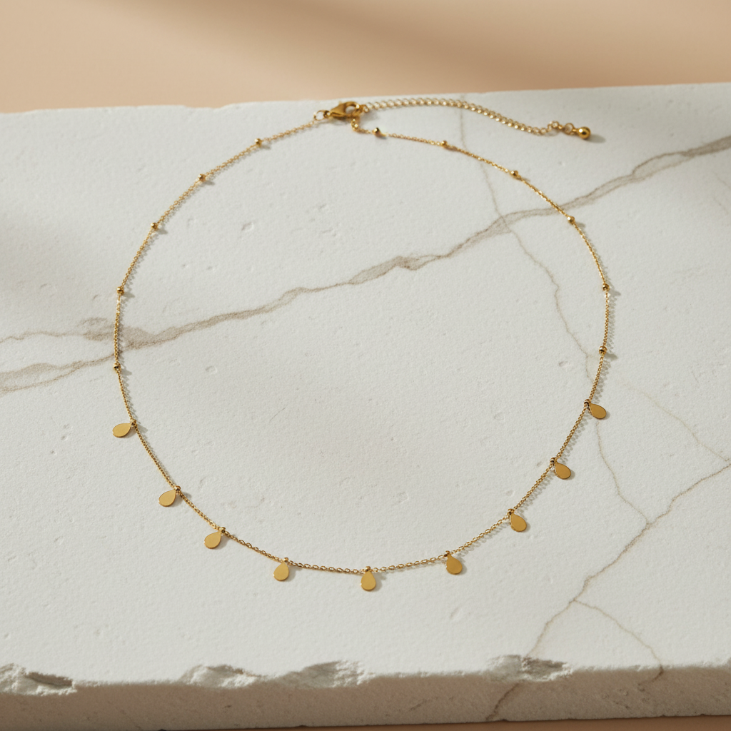 Elegant Gold Teardrop Belly Chain – Minimalist Adjustable Waist Chain for Women LW10112