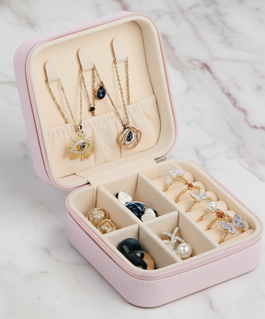 Portable Jewellery Organizer Box – Travel-Friendly Storage Case