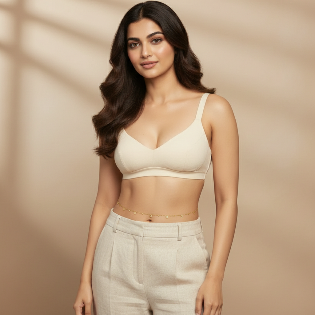 Gold Open-Circle Charm Belly Chain – Minimalist Adjustable Waist Chain for Women LW10114