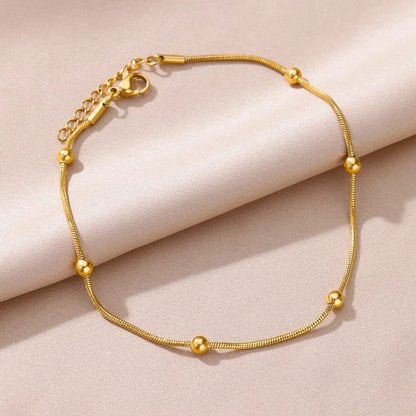 Gold Bar Minimalist Chain anklet – Modern Dainty Jewelry LA10106