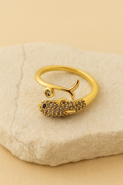 Gold Fish Open Ring LR10116