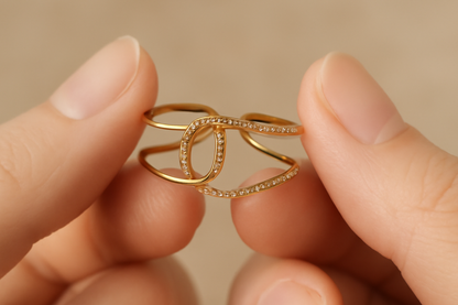 Gold Linked Infinity Ring LR10106