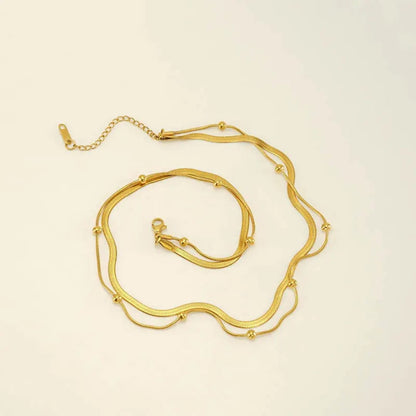 Gold Multi-Strand Ball Bead Bracelet LB10107