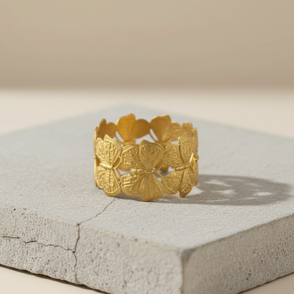 Butterfly Gold Cuff Bracelet – Nature-Inspired Statement Bangle LB10191