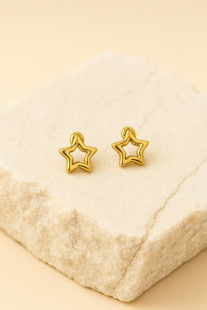 Lunavia 6-Pair Gold Plated Stud Earring Set – Minimalist Everyday Earrings for Women LE10334