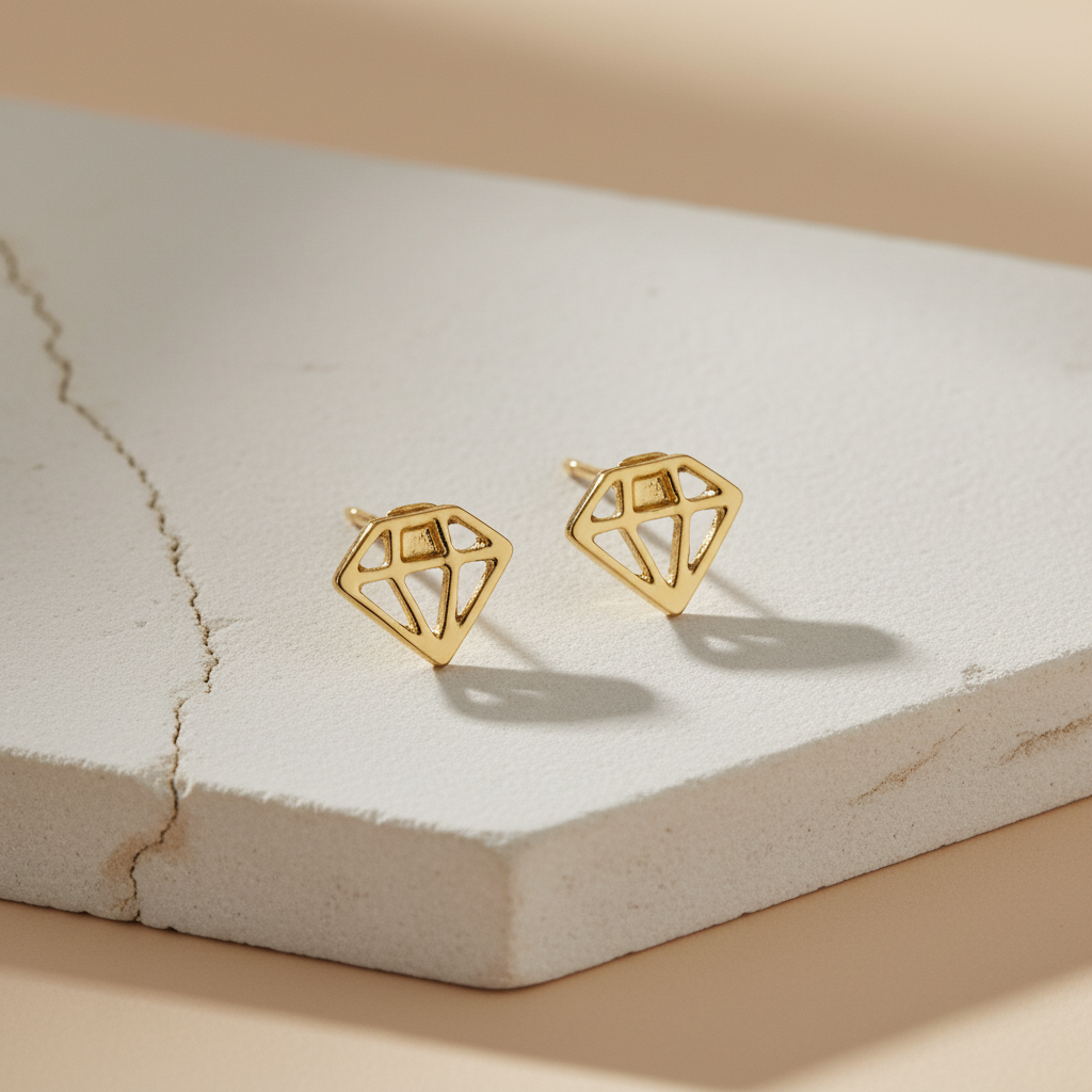 Lunavia 6-Pair Gold Stud Earring Set – Elegant Minimalist Earrings for Everyday Wear LE10336