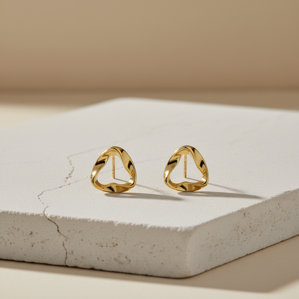 Lunavia 6-Pair Gold Stud Earring Set – Elegant Minimalist Earrings for Everyday Wear LE10336