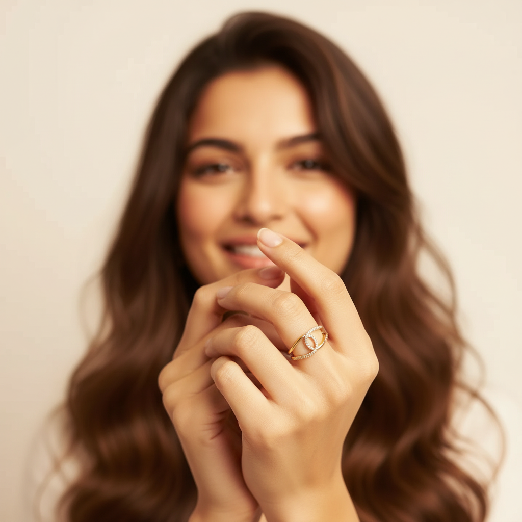 Gold Linked Infinity Ring LR10106