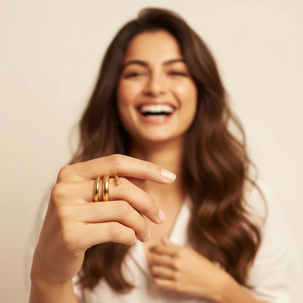 Fluid Spiral Open Ring in Gold LR10178