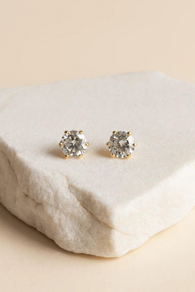 Lunavia Weekly Stud Earrings Set – 6 Pairs of Premium Gold & Pearl Daily Wear Earrings LE10356