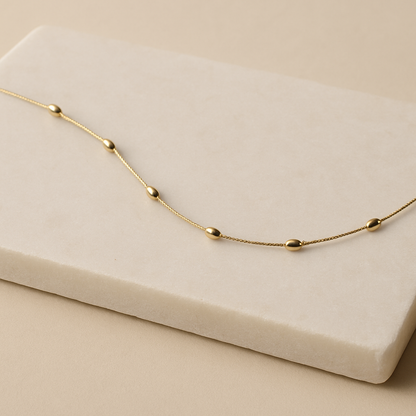 Minimalist Gold Beaded Waist Chain – Dainty Body Jewelry for Women LW10102