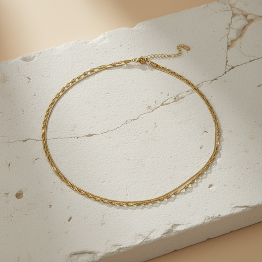 Minimalist Double Layer Gold Waist Chain – Dainty Belly Chain Jewellery for Women LW10104