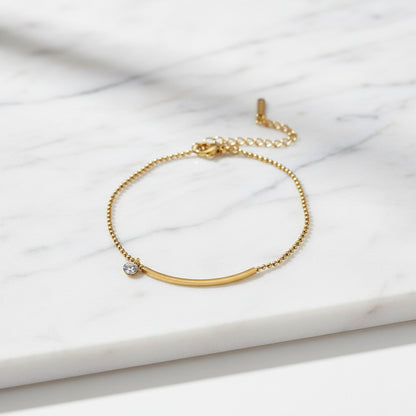 Minimal Gold Bar Anklet LA10104